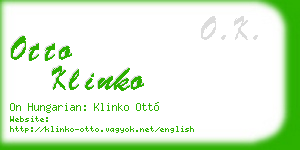 otto klinko business card